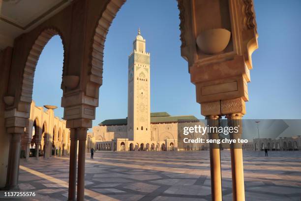 morocco, casablanca, hassan ii mosque - casablanca morocco stock pictures, royalty-free photos & images