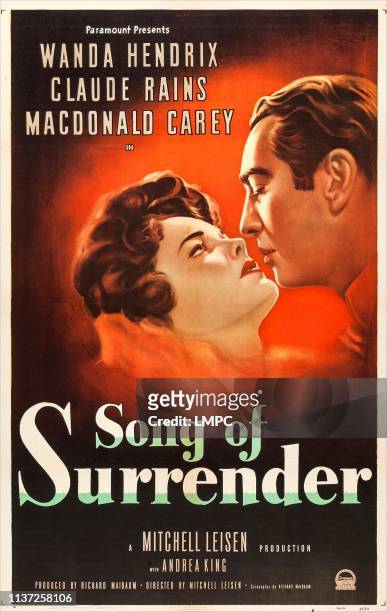 Song Of Surrender, poster, US poster, from left: Macdonald Carey, Wanda Hendrix, 1949.