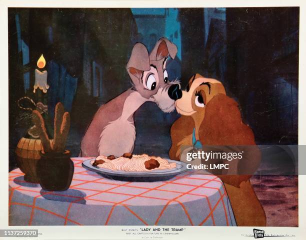Lady And The Tramp, lobbycard, from left: Tramp, Lady, 1955.