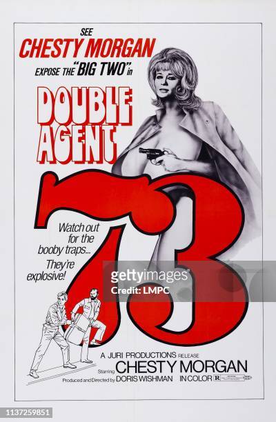 Double Agent 73, poster, US poster art, Chesty Morgan, 1974.