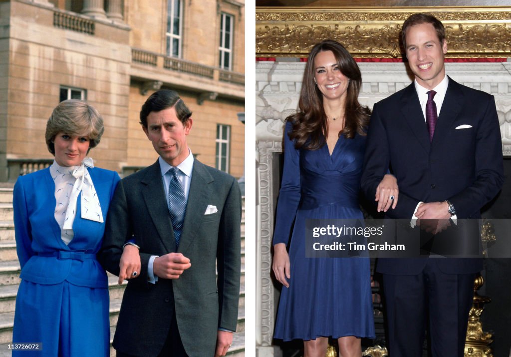 Royal Wedding Comparison - Engagement Photos