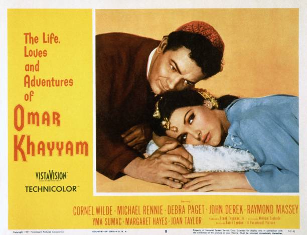 The Loves Of Omar Khayyam, , US lobbycard, from left: Cornel Wilde, Debra Paget, 1957.