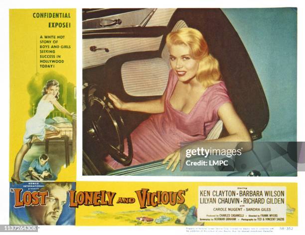 Lost, LONELY AND VICIOUS, US lobbycard, Sandra Giles, 1958.