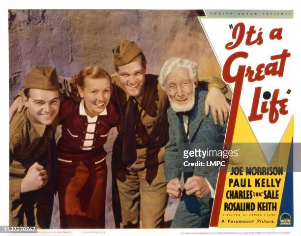 It's A Great Life, US lobbycard, from left: Joe Morrison, Rosalind Keith, Paul Kelly, Chic Sale, 1935.