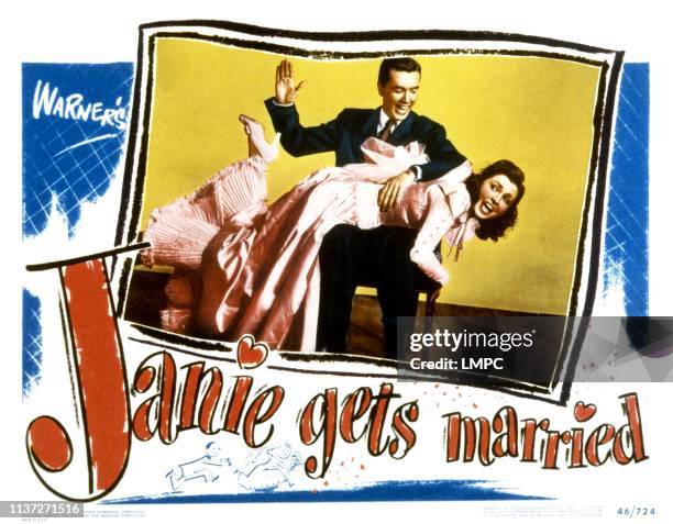 Janie Gets Married, lobbycard, Robert Hutton, spanking Joan Leslie, 1946.
