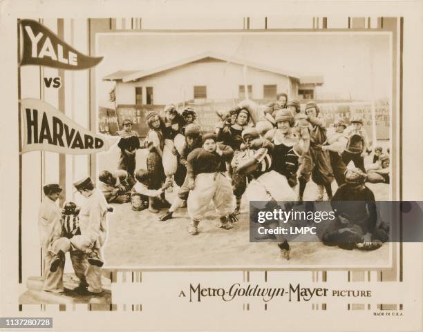 Yale Vs. Harvard, poster, lobbycard, Our Gang, Jackie Condon , Joe Cobb , Allen 'Farina' Hoskins , 1927.