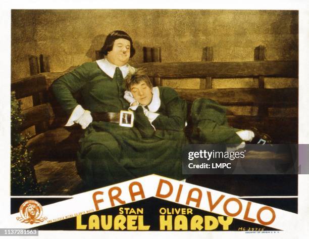 The Devil's Brother, , US lobbycard, from left: Oliver Hardy, Stan Laurel, 1933.