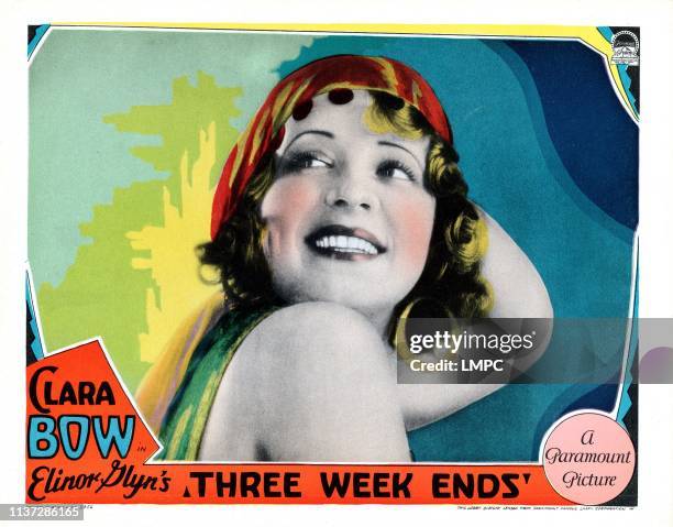 Three Weekends, lobbycard, Clara Bow, 1928.
