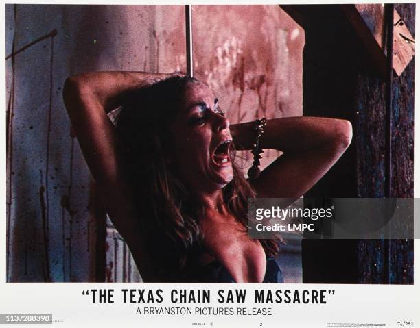 The Texas Chainsaw Massacre, lobbycard, Teri McMinn, 1974.