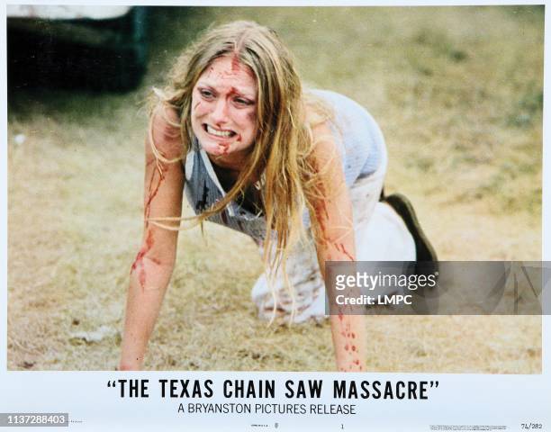 The Texas Chainsaw Massacre, lobbycard, Marilyn Burns, 1974.