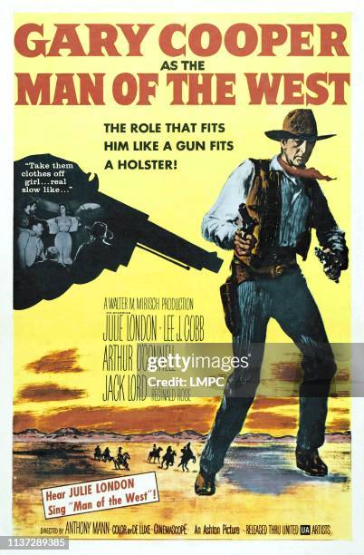 Man Of The West, poster, Gary Cooper, 1958.