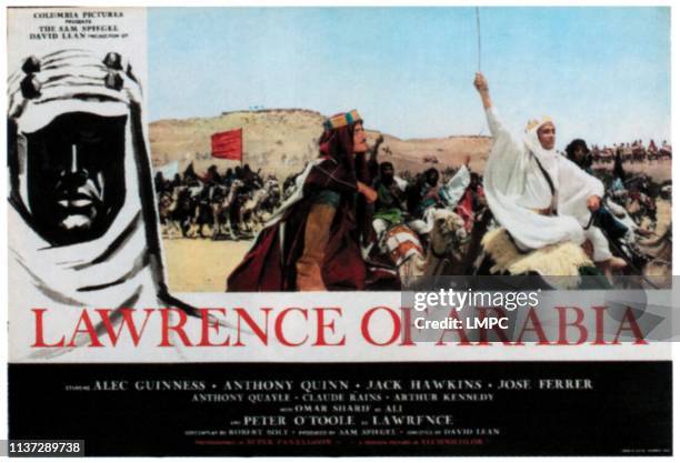 Lawrence Of Arabia , poster, Omar Sharif, Peter O'Toole, Italian poster art, 1962.