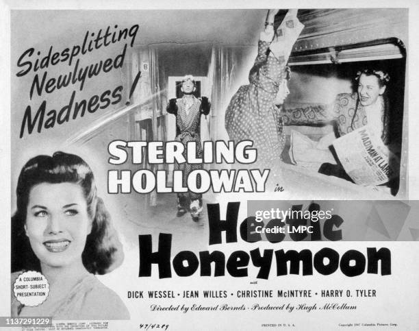 Hectic Honeymoon, poster, Jean Willes , Sterling Holloway , 1947.