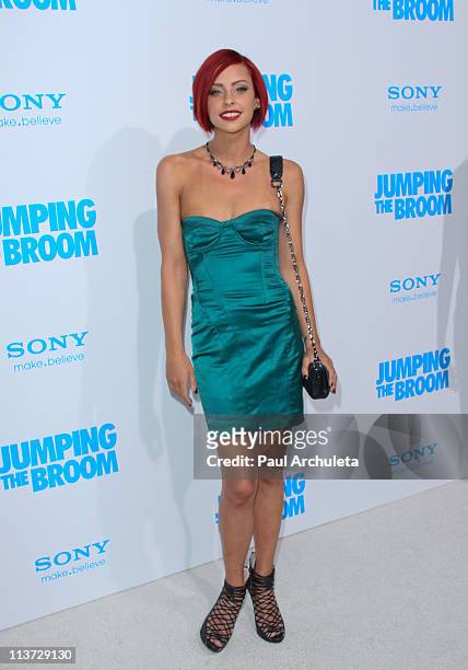 Reality TV Personality / Model Courtney Davis arrives at the "Jumping The Broom" Los Angeles premiere at ArcLight Cinemas Cinerama Dome on May 4,...