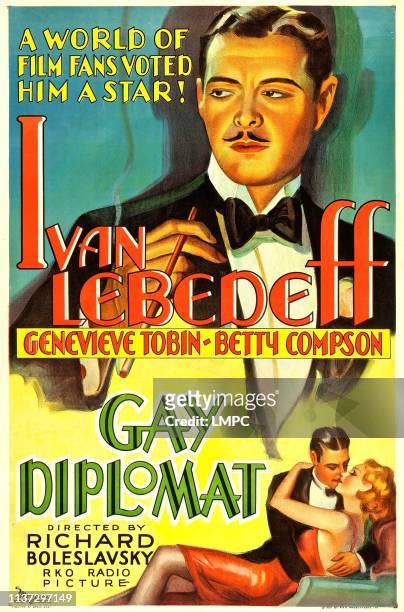 The Gay Diplomat, poster, Ivan Lebedeff , 1931.