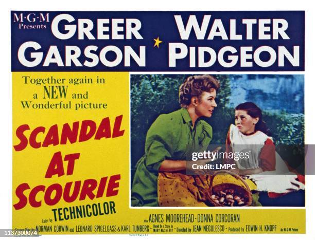 Scandal At Scourie, US lobbycard, from left: Greer Garson, Donna Corcoran, 1953.