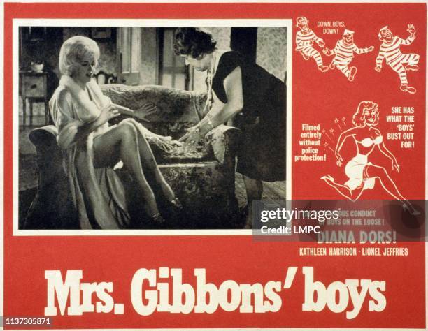 Mrs Gibbons' Boys, lobbycardMrs Gibbons' Boys, British lobbycard, from left: Diana Dors, Kathleen Harrison, 1962.