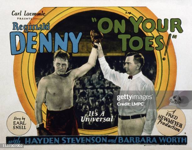 On Your Toes, poster, US lobbycard, Reginald Denny , 1927.