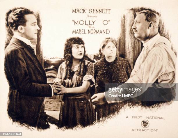 Molly O', lobbycard, from left: Jack Mulhall, Mabel Normand, Anna Dodge, George Nichols, 1921.
