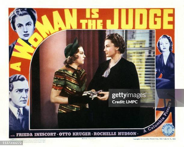 Woman Is The Judge, US lobbycard, from left: Mayo Methot, Freida Inescourt, 1939.