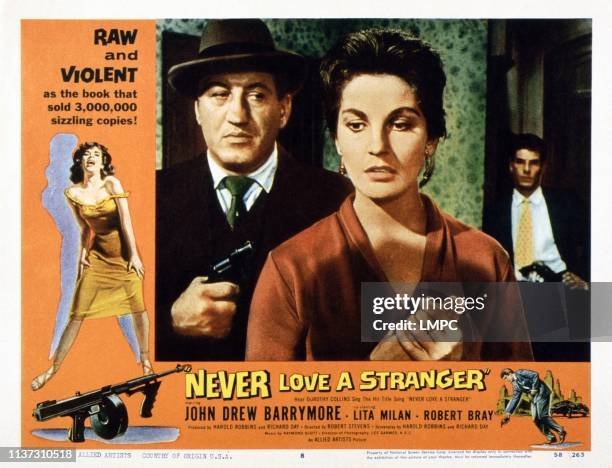Never Love A Stranger, US lobbycard, Lita MIlan, 1958.