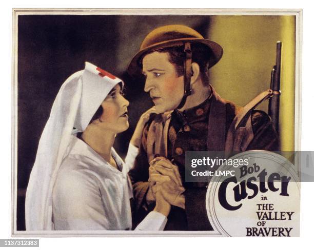 The Valley Of Bravery, US lobbycard, from left: Eugenia Gilbert, Bob Custer, 1926.