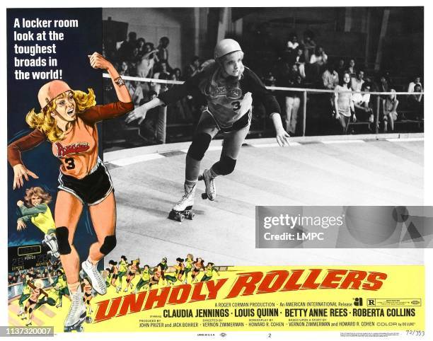 Unholy Rollers, poster, US poster, Claudia Jennings, 1972.