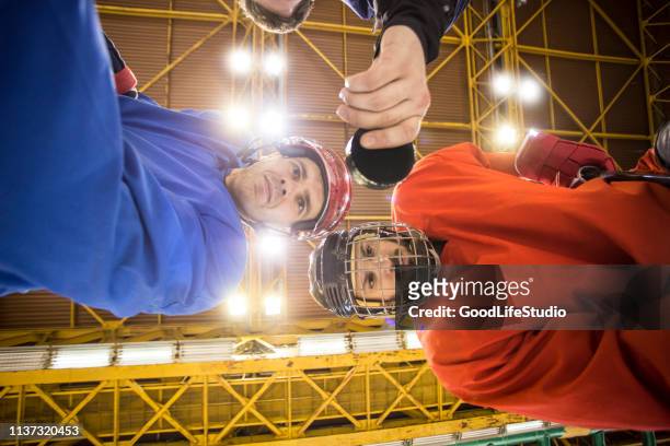start of a hockey match - hockey referee stock pictures, royalty-free photos & images