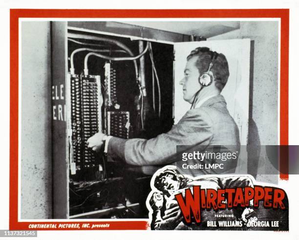 Wiretapper, US lobbycard, Bill Williams, 1955.