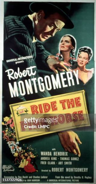 Ride The Pink Horse, poster, Robert Montgomery, Wanda Hendrix, Andrea King, 1947.