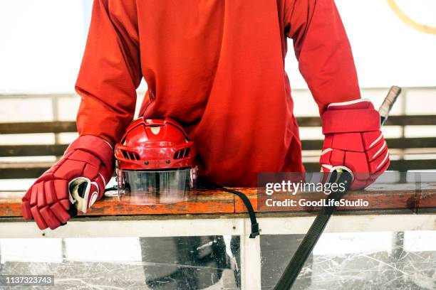 eishockey - ice hockey glove stock-fotos und bilder