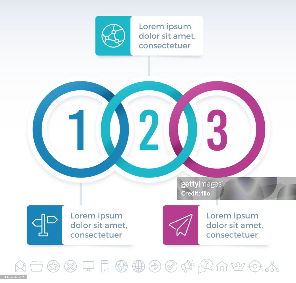 Three Connected Circles Infographic Template