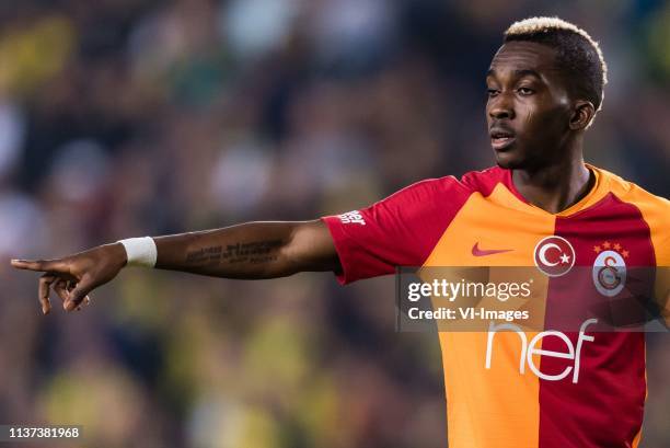 Henry Onyekuru of Galatasaray SK during the Turkish Spor Toto Super Lig football match between Fenerbahce AS and Galatasaray AS at the Sukru...