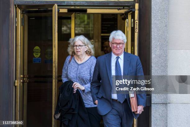 Greg Craig, former White House counsel to former President Barack Obama departs from the U.S. District Courthouse following a hearing on April 15,...