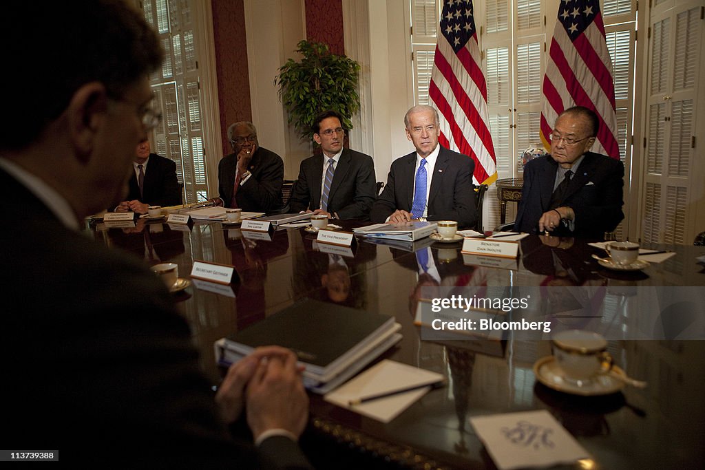 Vice President Biden Meets With Lawmakers On Deficit Reduction