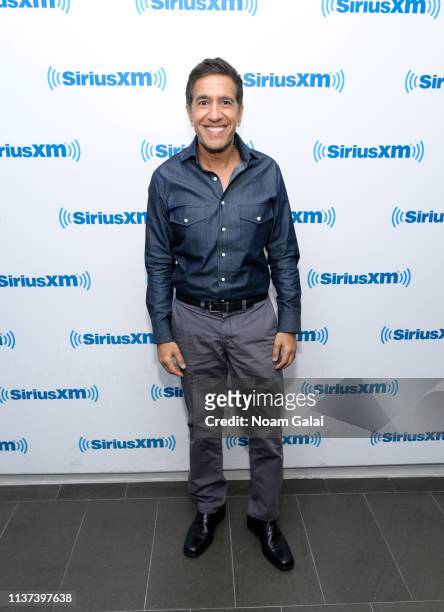 Dr. Sanjay Gupta visits the SiriusXM Studios on March 21, 2019 in New York City.