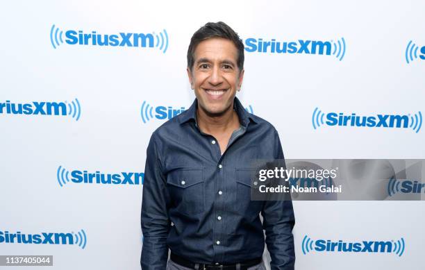 Dr. Sanjay Gupta visits the SiriusXM Studios on March 21, 2019 in New York City.