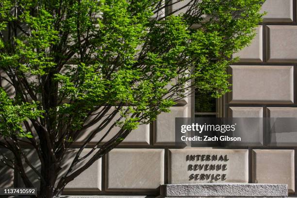 The Internal Revenue Service building stands on April 15, 2019 in Washington, DC. April 15 is the deadline in the United States for residents to file...
