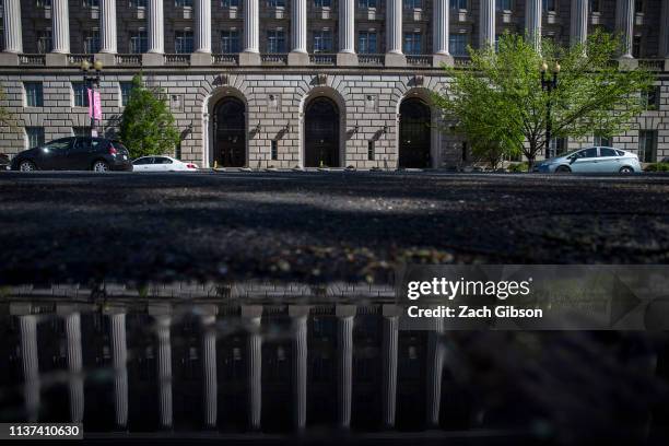 The Internal Revenue Service building stands on April 15, 2019 in Washington, DC. April 15 is the deadline in the United States for residents to file...