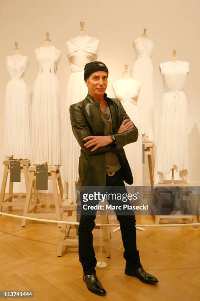 Couturier Lloyd Klein, previous head designer at GRES, visits the Madame Gres exhibition at Musee Bourdelle on May 5, 2011 in Paris, France.
