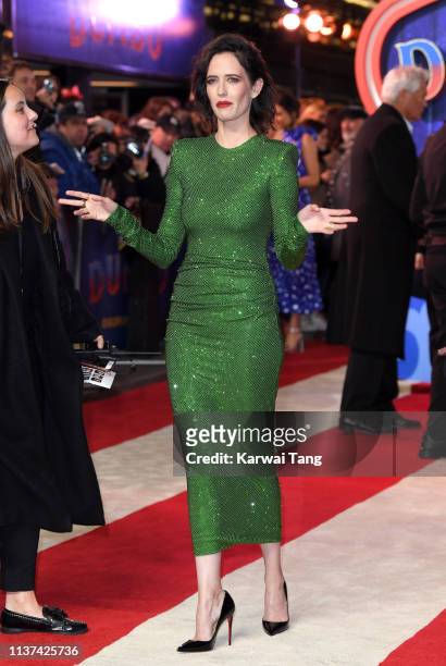 Eva Green attends the European premiere of 'Dumbo' at The Curzon Mayfair on March 21, 2019 in London, England.