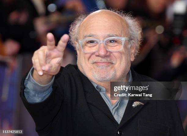 Danny DeVito attends the European premiere of 'Dumbo' at The Curzon Mayfair on March 21, 2019 in London, England.