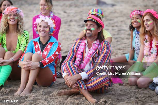 OneWave founder Grant Trebilco attends celebrations at sunrise on Bondi Beach on March 22, 2019 in Sydney, Australia. Surfers gather to celebrate...