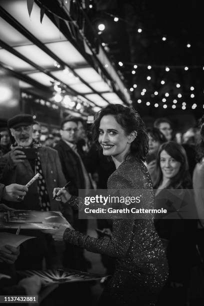 Eva Green attends the European Premiere of Disney's "Dumbo" at The Curzon Mayfair on March 21, 2019 in London, England.