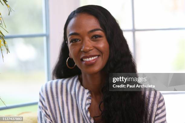 Personality Ananda Lewis visits Hallmark's "Home & Family" at Universal Studios Hollywood on March 21, 2019 in Universal City, California.
