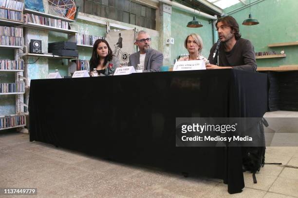 Leslie Sandoval, Director and writer Michael Rowe, Venezuelan film director Fina Torres and Cinematographer Diego Quemada-Diez attend the Mexican...