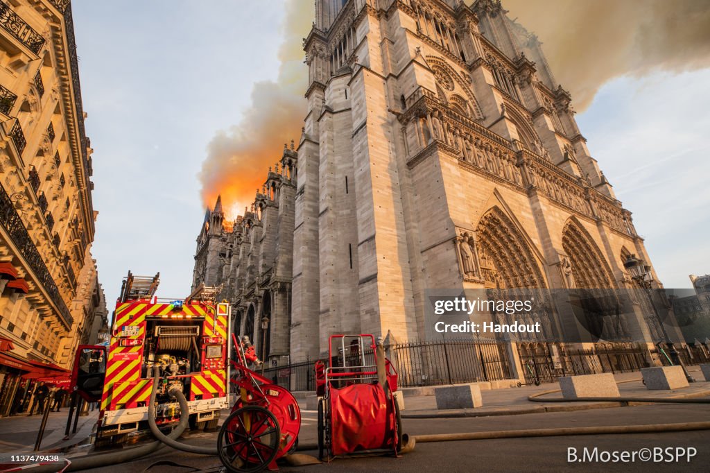 Fire Breaks Out At Iconic Notre-Dame Cathedral In Paris