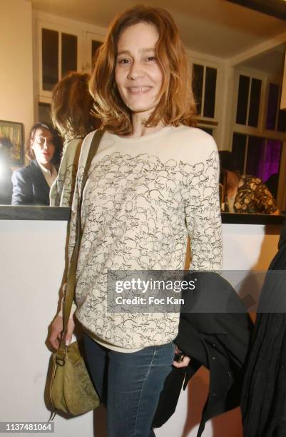 Actress Draghixa attends 'The French Touch from A to Z' Gilles Petipas Photo Exhibition Party at 14 Rue Vertbois Gallery on March 21, 2019 in Paris,...