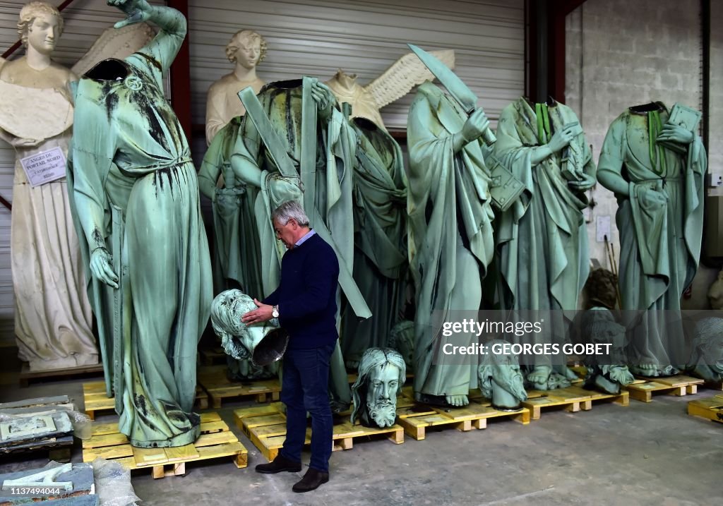 FRANCE-NOTRE DAME-STATUES-RESTORATION