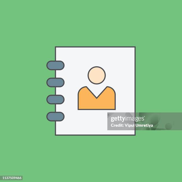 contact book - diary icon stock illustrations